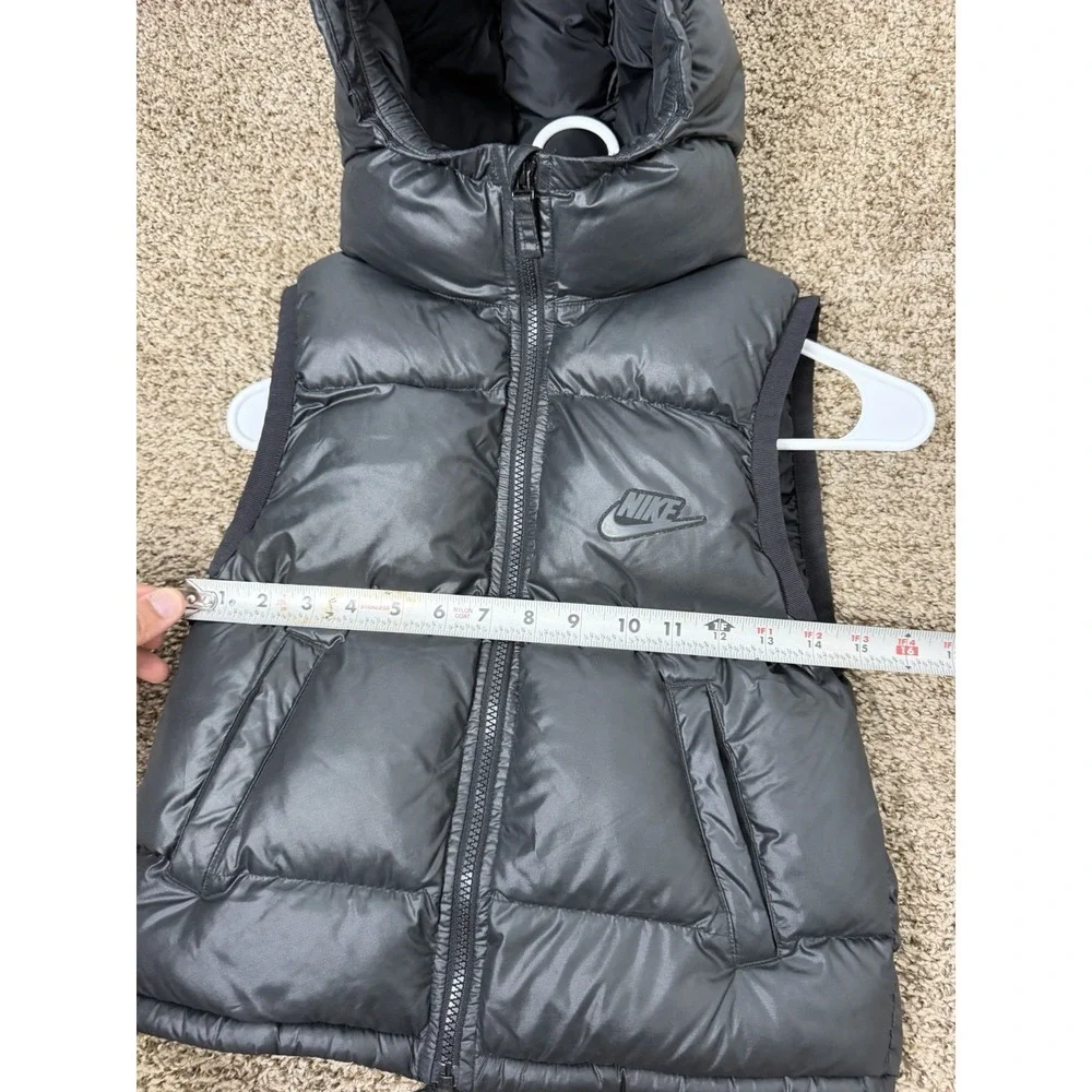 Nike Therma-FIT Repel Hooded Puffer Vest Black Big Kids XS FD2844-010 6-7 Years